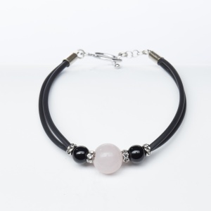 onyx_and_rose_quartz_neoprene_bracelet